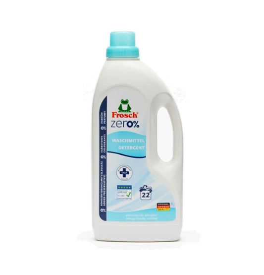 Frosch Detergent de rufe lichid hipoalergenic, Sensitive Zero%, 22 spălări, 1.5l 